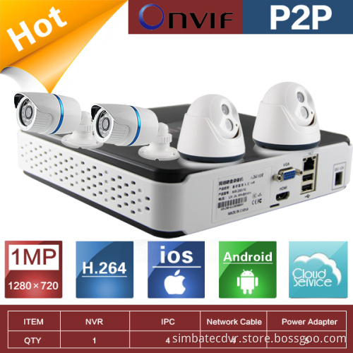 Standard HD 720p 4 Channel Do-It-Yourself PNP NVR Kits